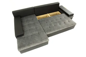 Sovesofa med chaiselong - Grøn - Møbler - Sofaer - Sovesofaer