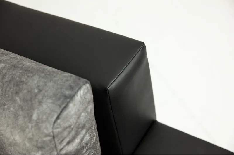 Sovesofa med chaiselong - Sort - Møbler - Sofaer - Sovesofaer