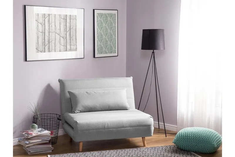 Sovesofa med diva 104 cm - Grå - Møbler - Sofaer - Sovesofaer
