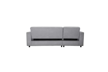 Sovesofa med enkeltdiwan uden chaiselong Loft24 Sovesofa Allie Ljusgrå,Svart - Møbler - Sofaer - Sovesofaer