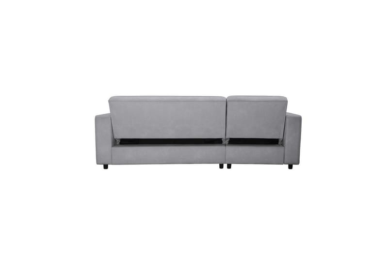 Sovesofa med enkeltdiwan uden chaiselong Loft24 Sovesofa Allie Ljusgrå,Svart - Møbler - Sofaer - Sovesofaer