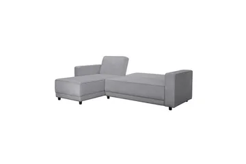 Sovesofa med enkeltdiwan uden chaiselong Loft24 Sovesofa Allie Ljusgrå,Svart - Møbler - Sofaer - Sovesofaer
