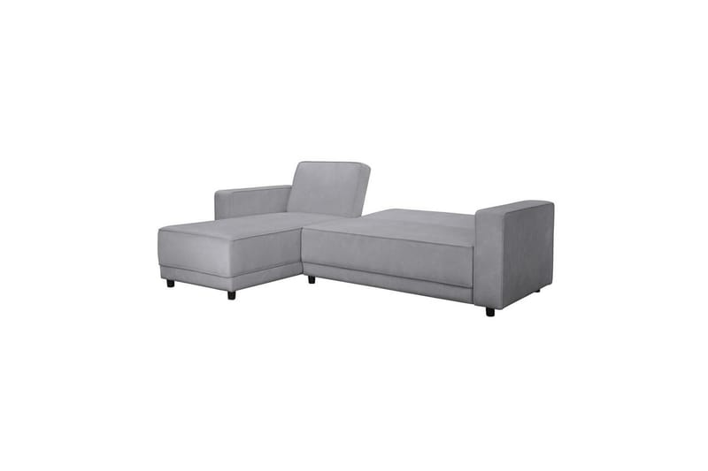 Sovesofa med enkeltdiwan uden chaiselong Loft24 Sovesofa Allie Ljusgrå,Svart - Møbler - Sofaer - Sovesofaer