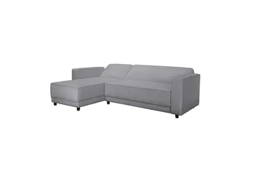 Sovesofa med enkeltdiwan uden chaiselong Loft24 Sovesofa Allie Ljusgrå,Svart - Møbler - Sofaer - Sovesofaer