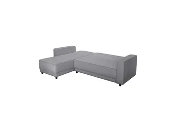 Sovesofa med enkeltdiwan uden chaiselong Loft24 Sovesofa Allie Ljusgrå,Svart - Møbler - Sofaer - Sovesofaer