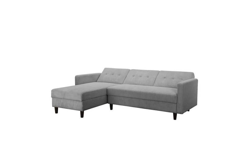 Sovesofa med enkeltdiwan uden chaiselong Loft24 Sovesofa Hartford II 213x153x82 cm, grå Grå - Møbler - Sofaer - Sovesofaer