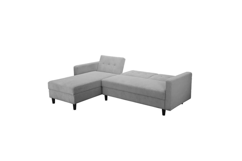 Sovesofa med enkeltdiwan uden chaiselong Loft24 Sovesofa Hartford II 213x153x82 cm, grå Grå - Møbler - Sofaer - Sovesofaer