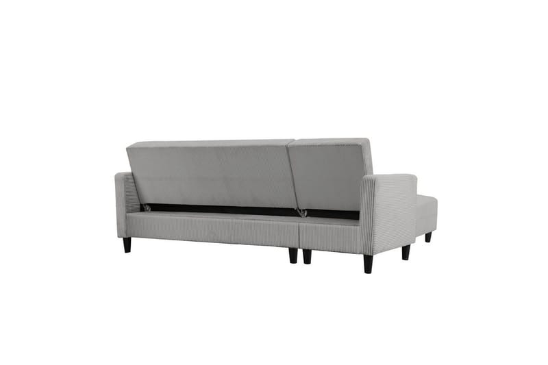 Sovesofa med enkeltdiwan uden chaiselong Loft24 Sovesofa Hartford II 213x153x82 cm, grå Grå - Møbler - Sofaer - Sovesofaer