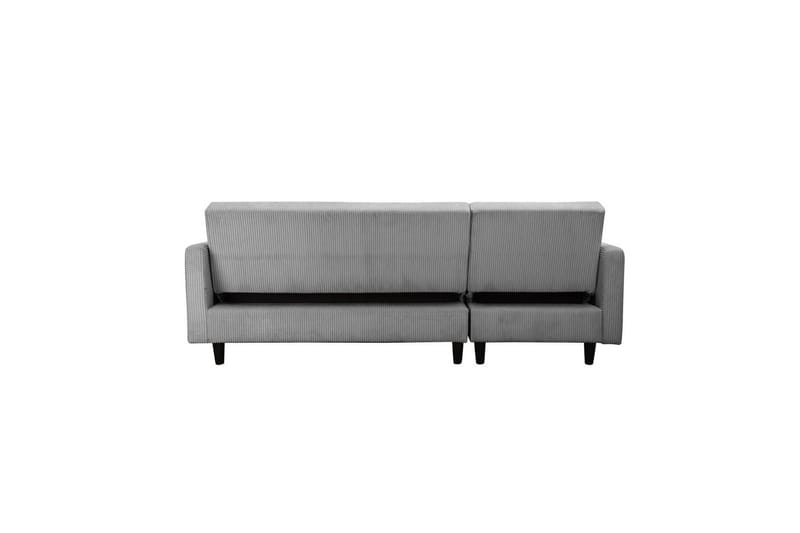Sovesofa med enkeltdiwan uden chaiselong Loft24 Sovesofa Hartford II 213x153x82 cm, grå Grå - Møbler - Sofaer - Sovesofaer