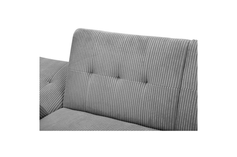 Sovesofa med enkeltdiwan uden chaiselong Loft24 Sovesofa Hartford II 213x153x82 cm, grå Grå - Møbler - Sofaer - Sovesofaer