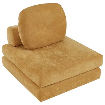 Sovesofa Olden - Sennepsgul - Møbler - Sofaer - Sovesofaer - Fremadvendt sovesofa
