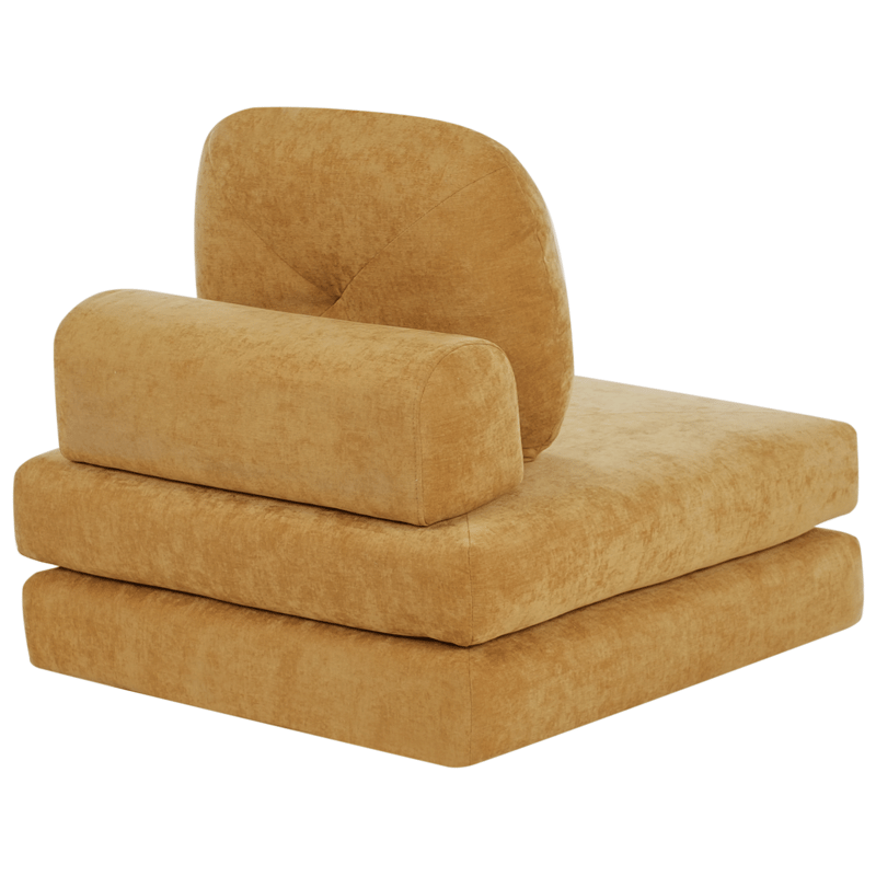 Sovesofa Olden - Sennepsgul - Møbler - Sofaer - Sovesofaer - Fremadvendt sovesofa