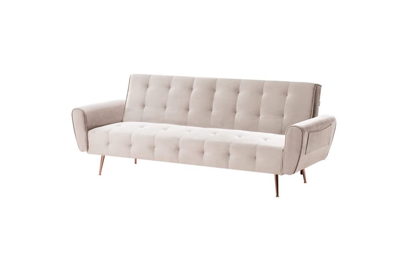 Sovesofa Selnes - Beige, kobber - Møbler - Sofaer - Sovesofaer