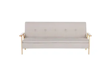 Sovesofa Tjorn - Beige, lyst træ, Beige, Lys Træ, 185x110 cm - Møbler - Sofaer - Sovesofaer