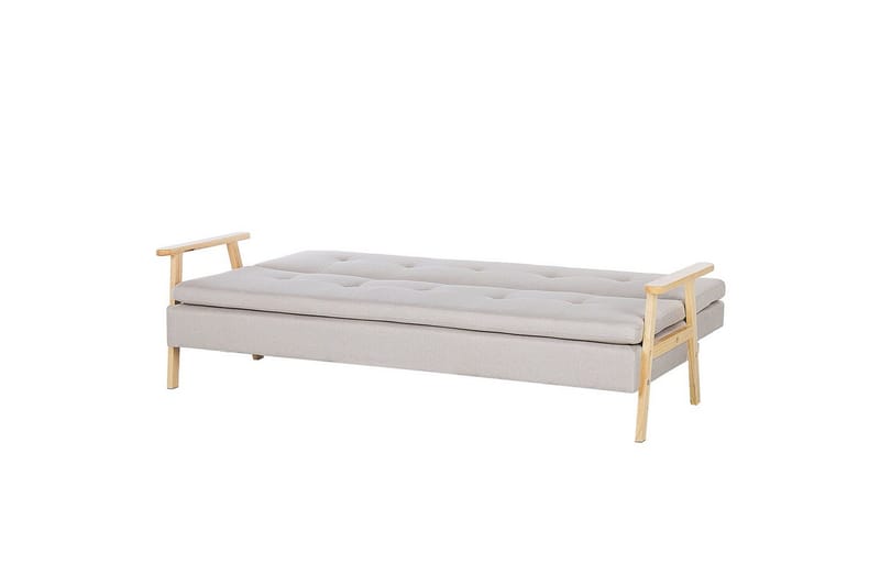 Sovesofa Tjorn - Beige, lyst træ, Beige, Lys Træ, 185x110 cm - Møbler - Sofaer - Sovesofaer