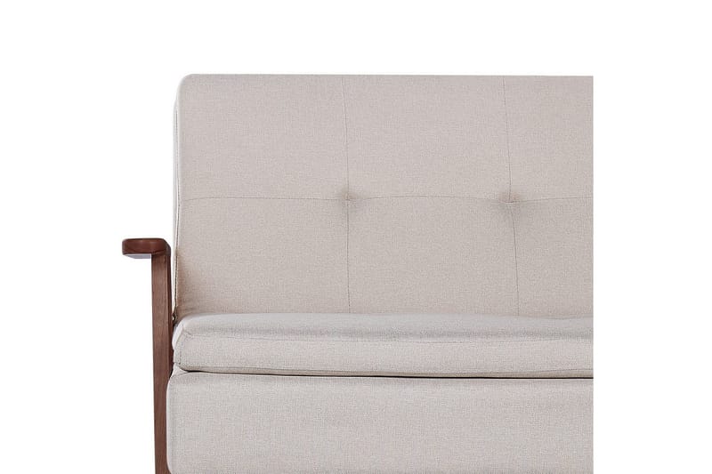 Sovesofa Tjorn - Beige, mørkt træ, 185x110 cm - Møbler - Sofaer - Sovesofaer