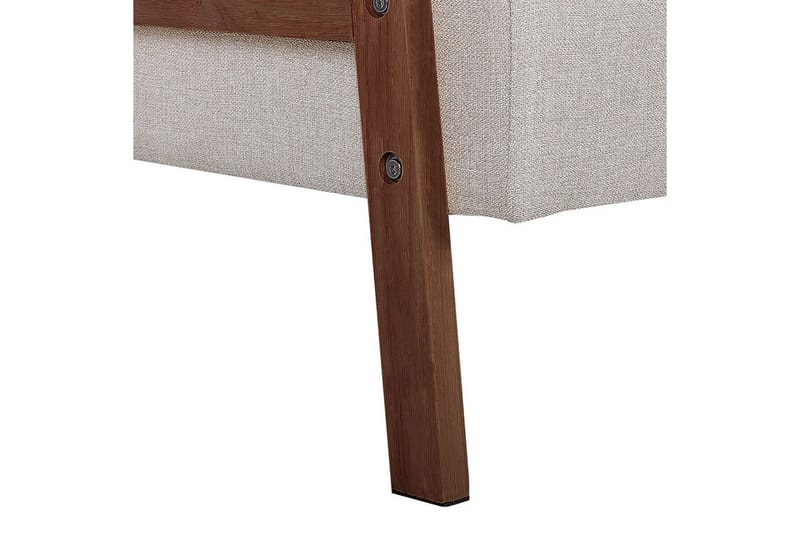 Sovesofa Tjorn - Beige, mørkt træ, 185x110 cm - Møbler - Sofaer - Sovesofaer