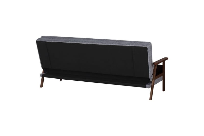 Sovesofa Tjorn - Grå, mørkt træ, 185x110 cm - Møbler - Sofaer - Sovesofaer