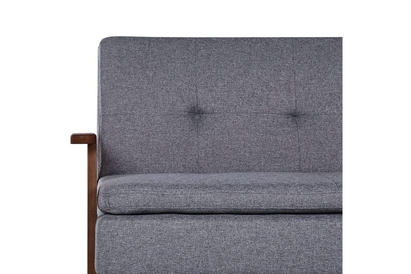 Sovesofa Tjorn - Grå, mørkt træ, 185x110 cm - Møbler - Sofaer - Sovesofaer