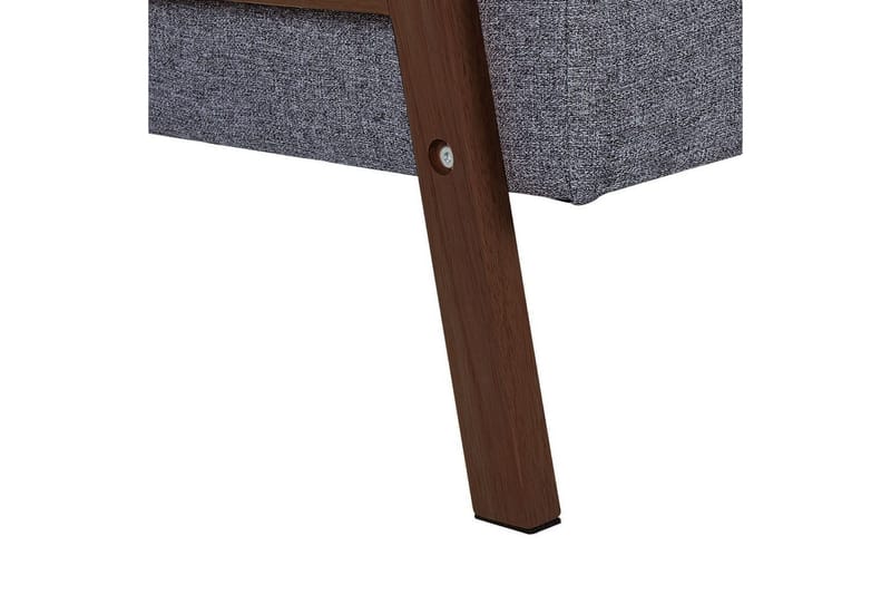 Sovesofa Tjorn - Grå, mørkt træ, 185x110 cm - Møbler - Sofaer - Sovesofaer
