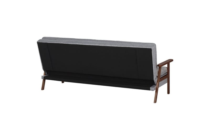 Sovesofa Tjorn - Lys grå, mørkt træ, 185x110 cm - Møbler - Sofaer - Sovesofaer