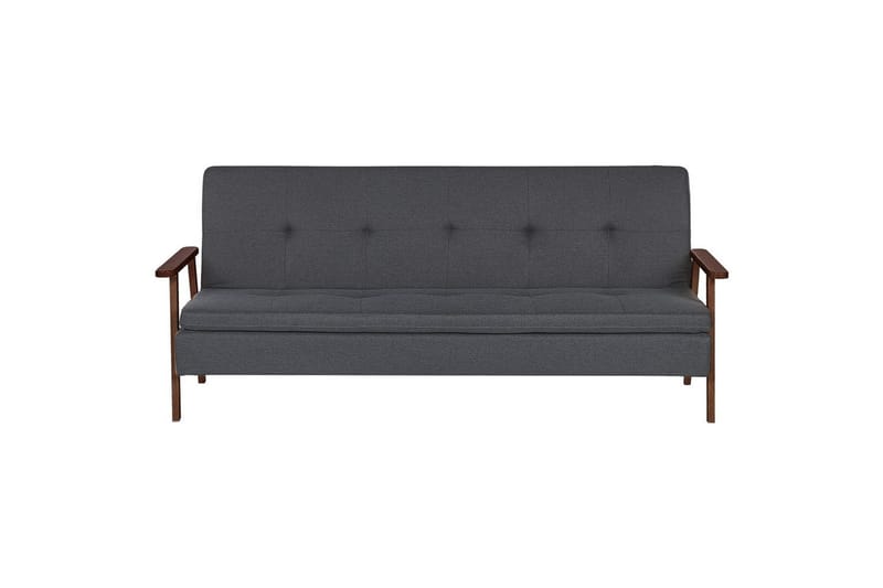 Sovesofa Tjorn - Mørkegrå, mørkt træ, 185x110 cm - Møbler - Sofaer - Sovesofaer
