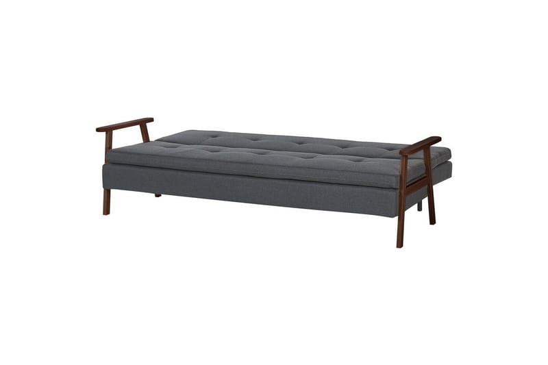 Sovesofa Tjorn - Mørkegrå, mørkt træ, 185x110 cm - Møbler - Sofaer - Sovesofaer
