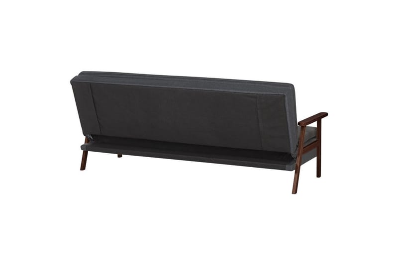 Sovesofa Tjorn - Mørkegrå, mørkt træ, 185x110 cm - Møbler - Sofaer - Sovesofaer