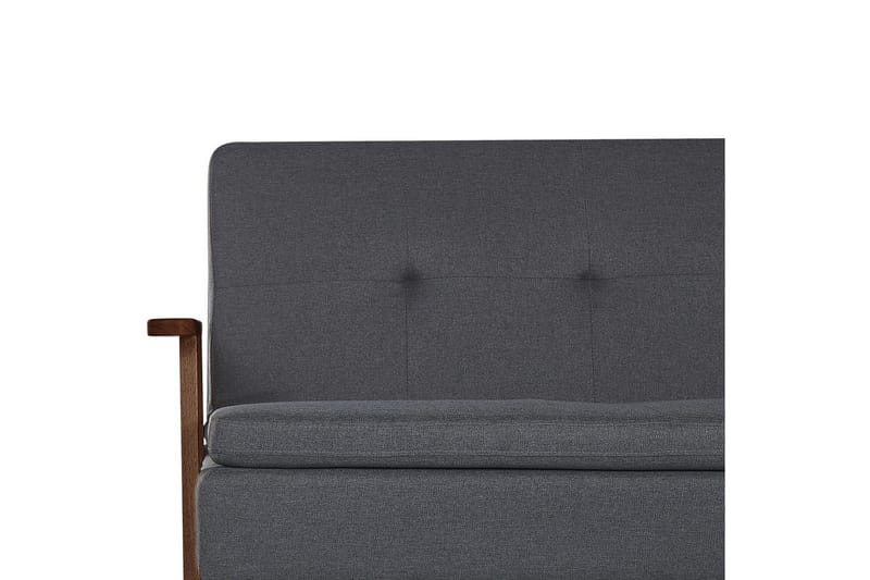 Sovesofa Tjorn - Mørkegrå, mørkt træ, 185x110 cm - Møbler - Sofaer - Sovesofaer