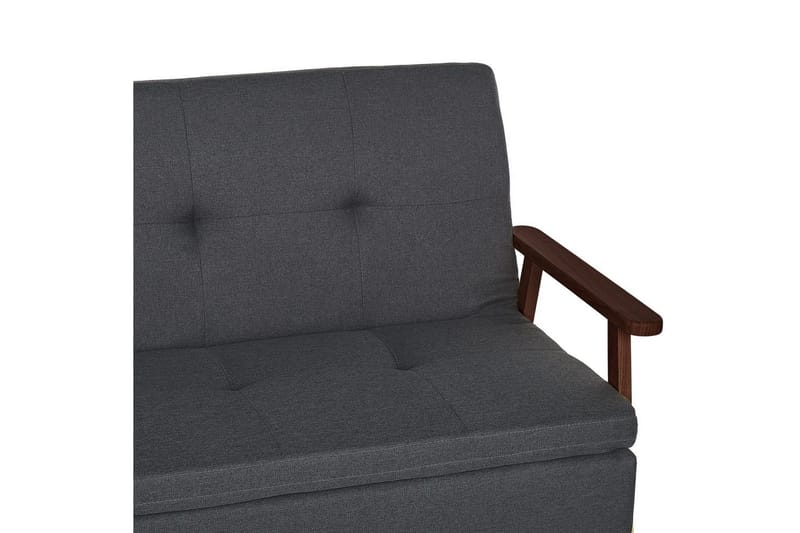 Sovesofa Tjorn - Mørkegrå, mørkt træ, 185x110 cm - Møbler - Sofaer - Sovesofaer