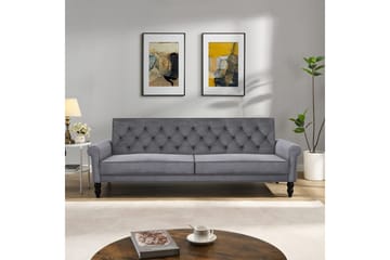 Sovesofa uden divan & chaiselong Loft24 Tyne Sovesofa 3-personers Mørkegrå - Møbler - Sofaer - Sovesofaer