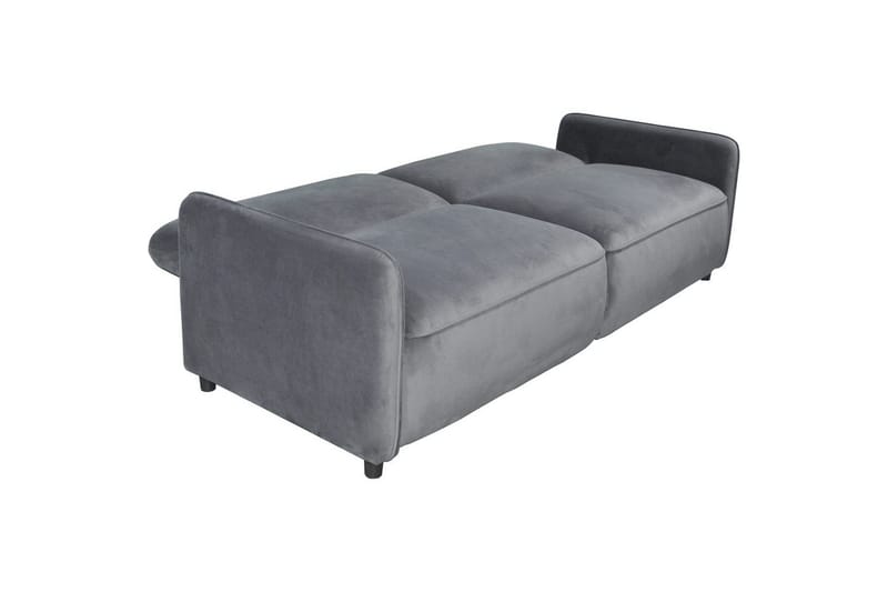 Sovesofa uden divan og chaiselong Loft24 Sovesofa Loft24 Alicia Grå Velour - Møbler - Sofaer - Sovesofaer