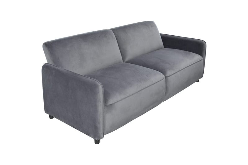 Sovesofa uden divan og chaiselong Loft24 Sovesofa Loft24 Alicia Grå Velour - Møbler - Sofaer - Sovesofaer