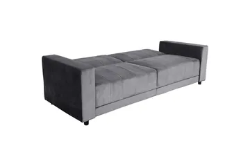 Sovesofa uden divan og chaiselong Loft24 Sovesofa Loft24 Allie II Grå Velour - Møbler - Sofaer - Sovesofaer