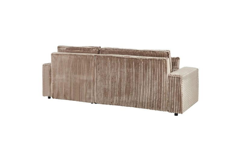 Sovesofa venstrevendt Abacka - Brun, Sort - Møbler - Sofaer - Sovesofaer