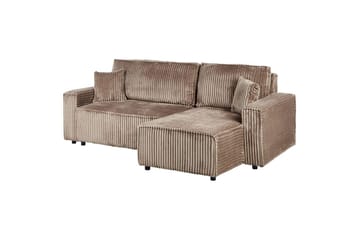 Sovesofa venstrevendt Abacka - Brun, Sort - Møbler - Sofaer - Sovesofaer