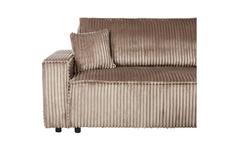 Sovesofa venstrevendt Abacka - Brun, Sort - Møbler - Sofaer - Sovesofaer