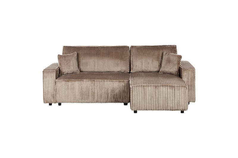 Sovesofa venstrevendt Abacka - Brun, Sort - Møbler - Sofaer - Sovesofaer