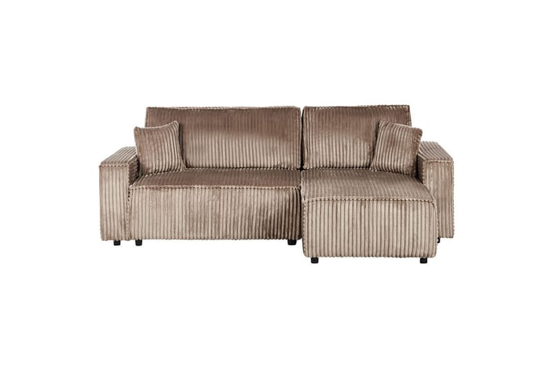 Sovesofa venstrevendt Abacka - Brun, Sort - Møbler - Sofaer - Sovesofaer