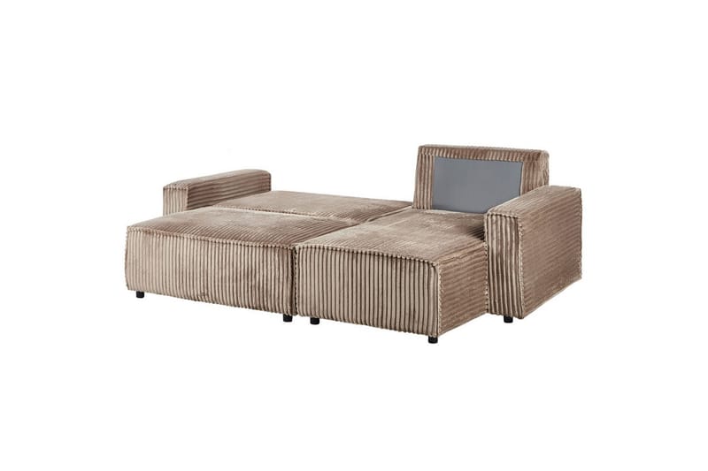 Sovesofa venstrevendt Abacka - Brun, Sort - Møbler - Sofaer - Sovesofaer