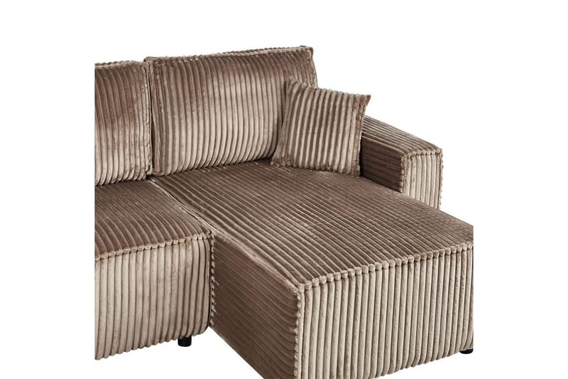 Sovesofa venstrevendt Abacka - Brun, Sort - Møbler - Sofaer - Sovesofaer