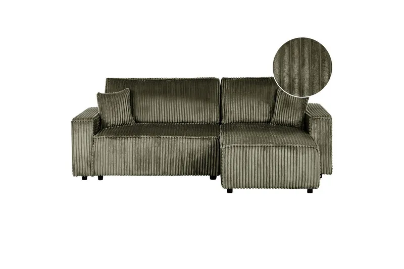 Sovesofa venstrevendt Abacka, Grøn, sort