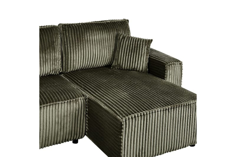 Sovesofa venstrevendt Abacka - Grøn, sort - Møbler - Sofaer - Sovesofaer