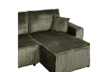 Sovesofa venstrevendt Abacka - Grøn, sort - Møbler - Sofaer - Sovesofaer