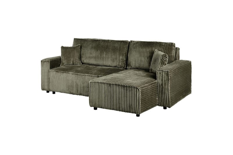 Sovesofa venstrevendt Abacka - Grøn, sort - Møbler - Sofaer - Sovesofaer