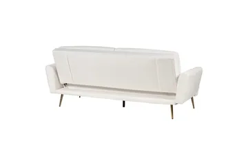 Sovesofa Vettre - Hvid, Guld - Møbler - Sofaer - Sovesofaer