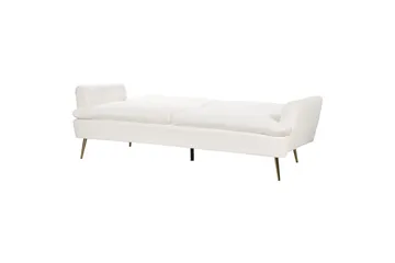 Sovesofa Vettre - Hvid, Guld - Møbler - Sofaer - Sovesofaer