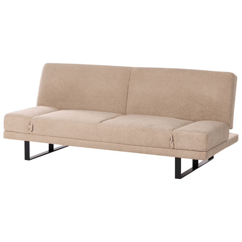 Sovesofa York Bouclé - Sandbeige - Møbler - Sofaer - Sovesofaer - 2 personers sovesofa