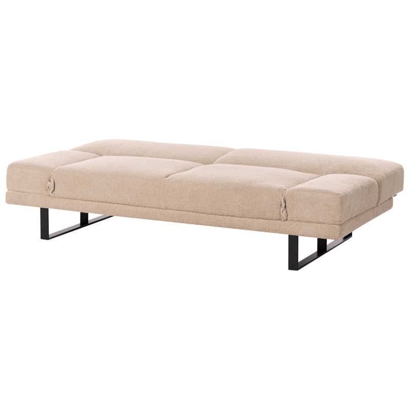 Sovesofa York Bouclé - Sandbeige - Møbler - Sofaer - Sovesofaer - 2 personers sovesofa