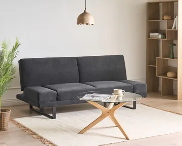 Sovesofa York Chenille - Sort - Møbler - Sofaer - Sovesofaer